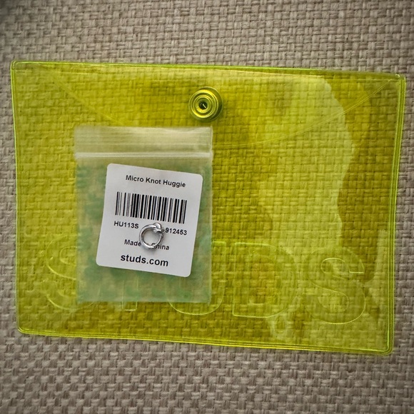 NWT STUDS MICRO KNOT HUGGIE - SILVER - Picture 9 of 9